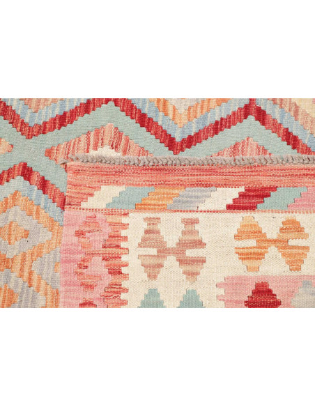 Rug Kilim Afghanistan 203x295 Pink Light Blue I