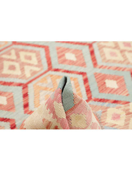 Rug Kilim Afghanistan 203x295 Pink Light Blue I