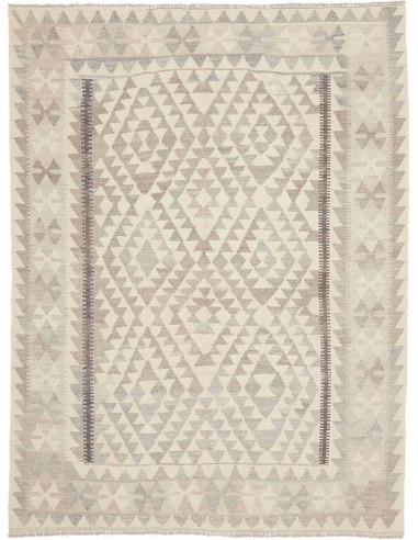 Rug Kilim Afghanistan 152x201 Cream Grey Taupe