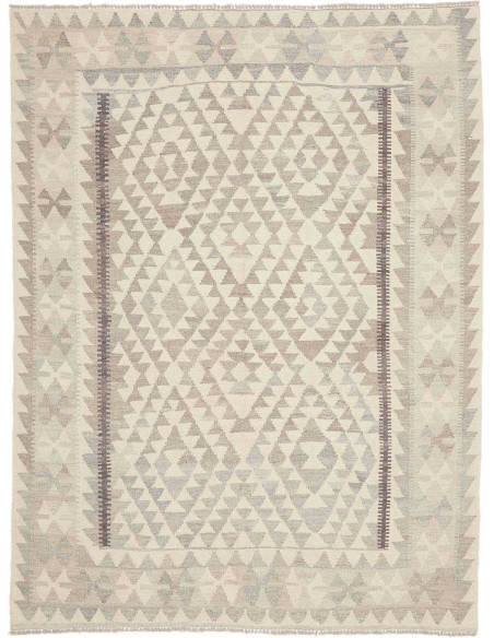 Rug Kilim Afghanistan 152x201 Cream Grey Taupe