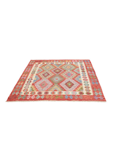 Rug Kilim Afghanistan 153x147 Terracotta Red Cr