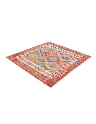 Rug Kilim Afghanistan 153x147 Terracotta Red Cr