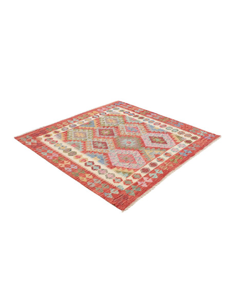 Rug Kilim Afghanistan 153x147 Terracotta Red Cr
