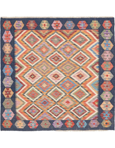 Rug Kilim Afghanistan 151x149 Dark Blue Orange