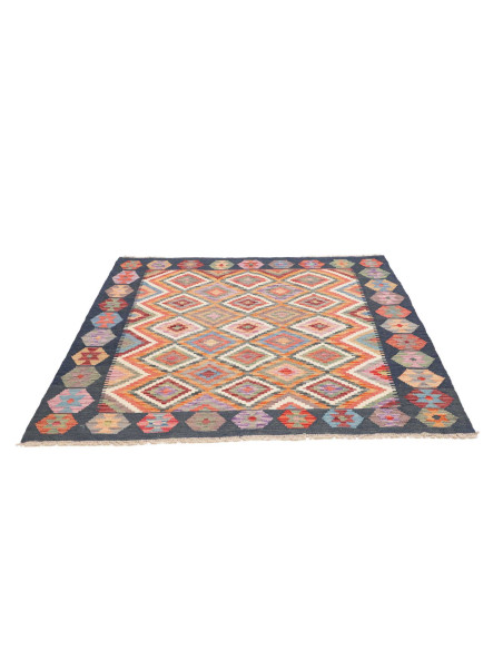 Rug Kilim Afghanistan 151x149 Dark Blue Orange
