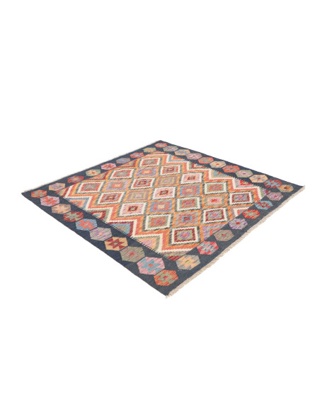 Rug Kilim Afghanistan 151x149 Dark Blue Orange