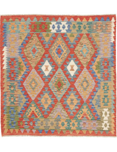 Rug Kilim Afghanistan 149x154 Red Orange Blue G
