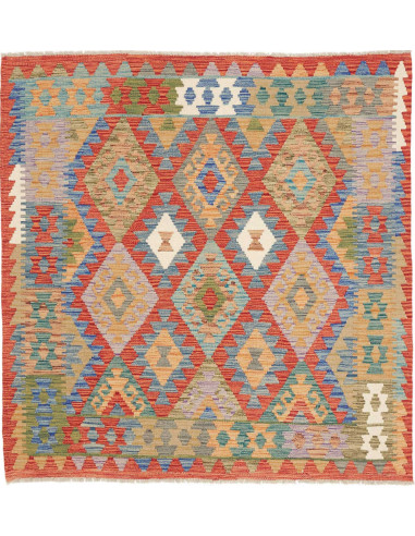 Rug Kilim Afghanistan 149x154 Red Orange Blue G