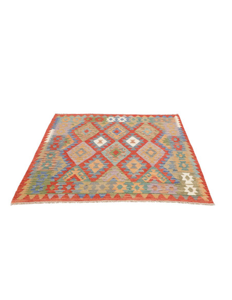 Rug Kilim Afghanistan 149x154 Red Orange Blue G