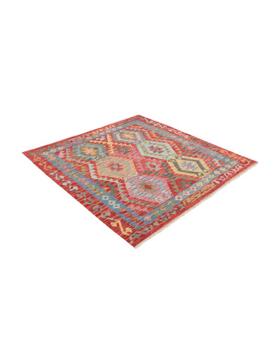 Rug Kilim Afghanistan 154x156 Red Blue Orange P