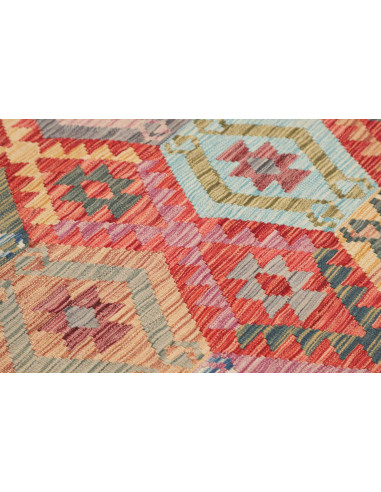 Rug Kilim Afghanistan 154x156 Red Blue Orange P