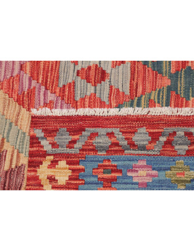 Rug Kilim Afghanistan 154x156 Red Blue Orange P