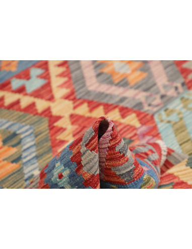 Rug Kilim Afghanistan 154x156 Red Blue Orange P