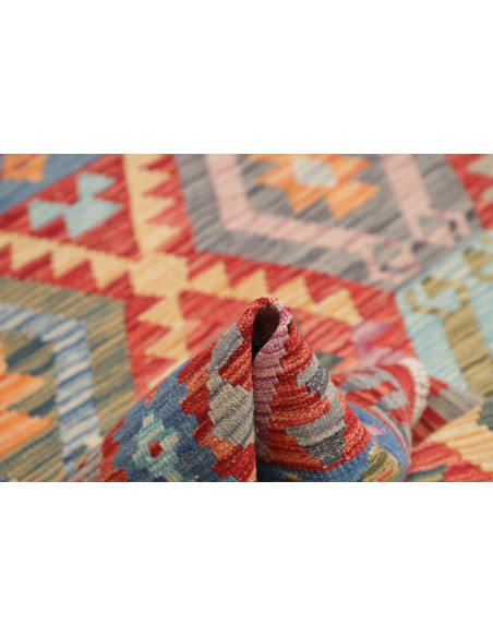 Rug Kilim Afghanistan 154x156 Red Blue Orange P