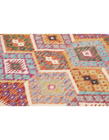 Rug Kilim Afghanistan 150x206 Cream Orange Blue