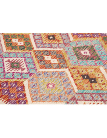Rug Kilim Afghanistan 150x206 Cream Orange Blue