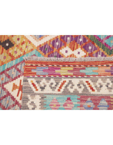 Rug Kilim Afghanistan 150x206 Cream Orange Blue