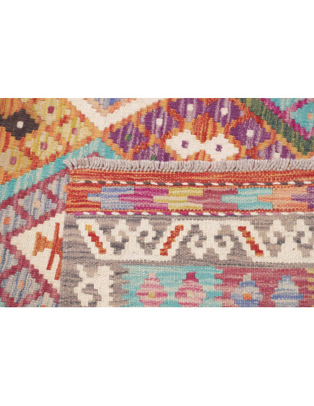 Rug Kilim Afghanistan 150x206 Cream Orange Blue
