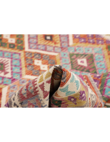 Rug Kilim Afghanistan 150x206 Cream Orange Blue