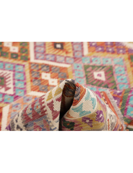 Rug Kilim Afghanistan 150x206 Cream Orange Blue