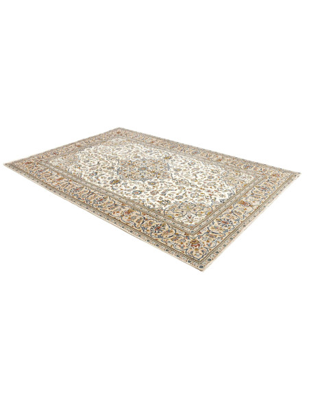 Rug Kashan Persia beige grey 192x285