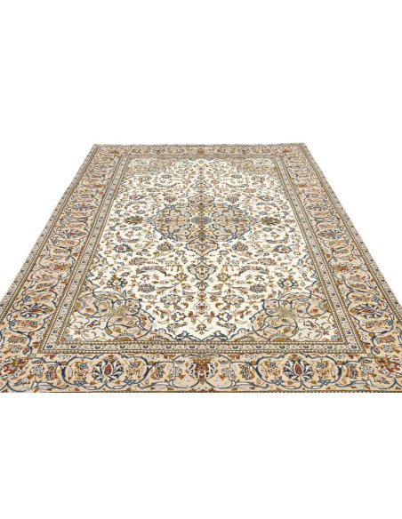 Tappeto Kashan Persia beige grigio 192x285