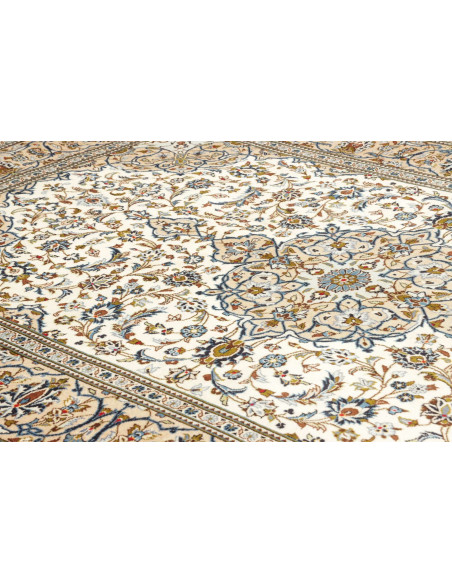 Tappeto Kashan Persia beige grigio 192x285