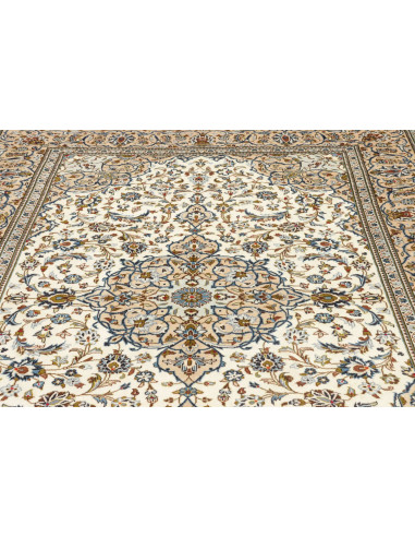 Rug Kashan Persia beige grey 192x285