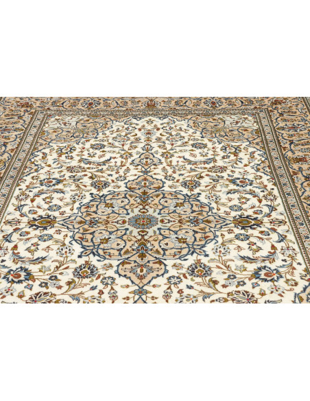 Rug Kashan Persia beige grey 192x285