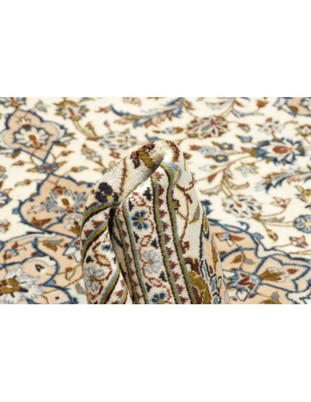 Rug Kashan Persia beige grey 192x285