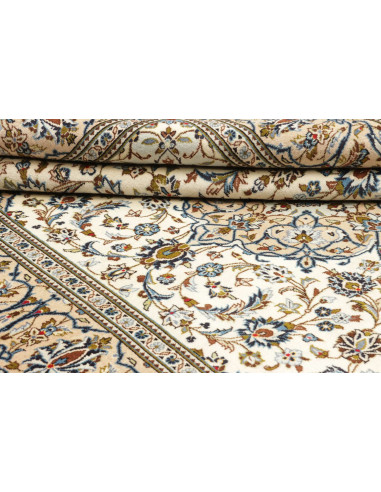 Rug Kashan Persia beige grey 192x285