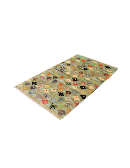 Tappeto Gabbeh Marrakech Pakistan 93x151 Verde