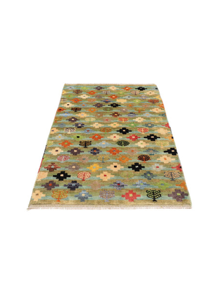 Tappeto Gabbeh Marrakech Pakistan 93x151 Verde