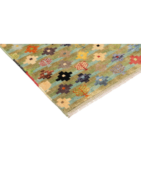 Tappeto Gabbeh Marrakech Pakistan 93x151 Verde