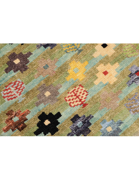 Tappeto Gabbeh Marrakech Pakistan 93x151 Verde