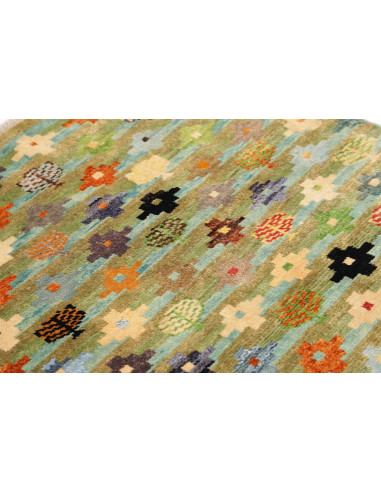 Tappeto Gabbeh Marrakech Pakistan 93x151 Verde