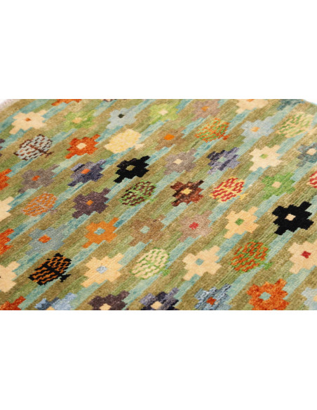 Tappeto Gabbeh Marrakech Pakistan 93x151 Verde