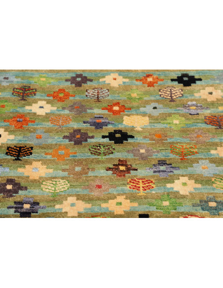 Tappeto Gabbeh Marrakech Pakistan 93x151 Verde