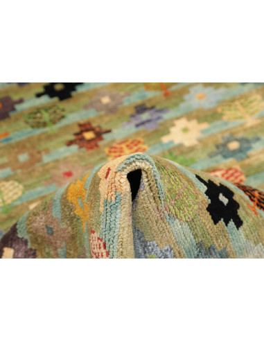 Tappeto Gabbeh Marrakech Pakistan 93x151 Verde