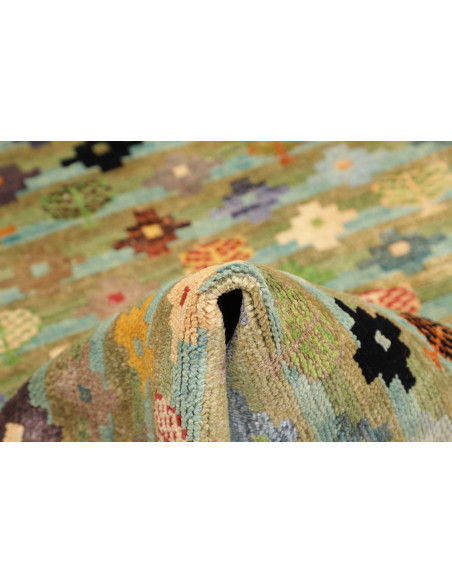 Tappeto Gabbeh Marrakech Pakistan 93x151 Verde