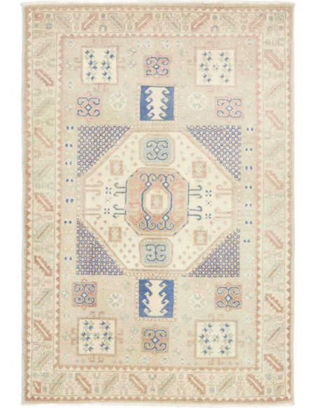 Rug Kazak Afghanistan 102x150 Cream Beige