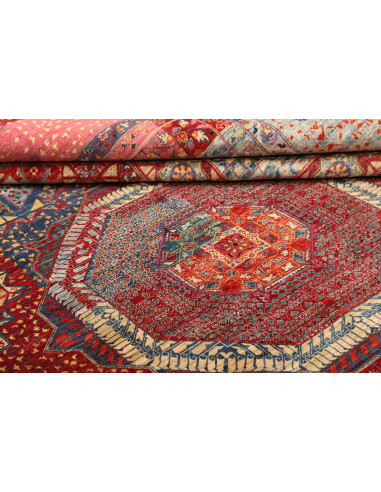 Tappeto Mamlouk Pakistan 251x294 Rosso Blu