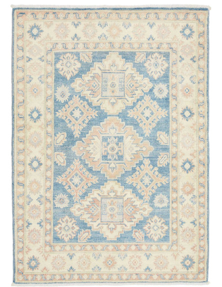 Rug Kazak Afghanistan 104x149 Blue Cream