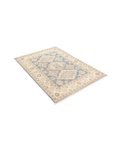 Rug Kazak Afghanistan 104x149 Blue Cream