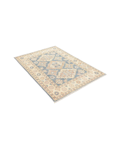 Rug Kazak Afghanistan 104x149 Blue Cream