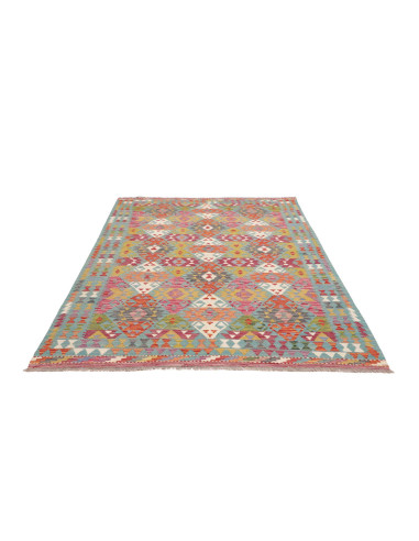Rug Kilim Afghanistan 165x246 Teal Pink