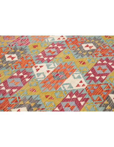 Rug Kilim Afghanistan 165x246 Teal Pink