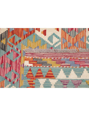 Rug Kilim Afghanistan 165x246 Teal Pink