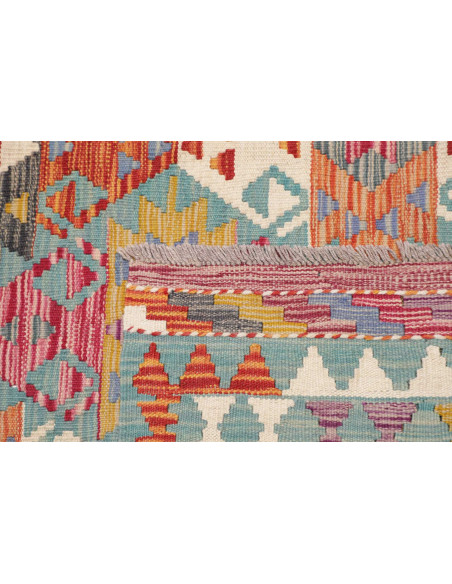 Rug Kilim Afghanistan 165x246 Teal Pink