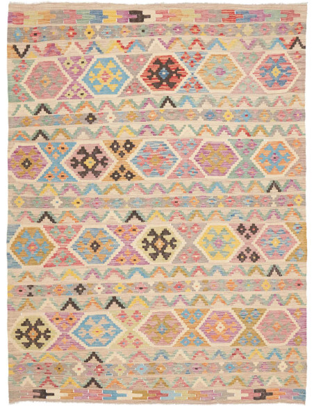 Rug Kilim Afghanistan 168x232 Beige Cream